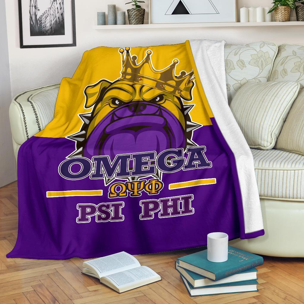 Greek Life Omega Psi Phi Premium Blanket ?C Bulldog Style