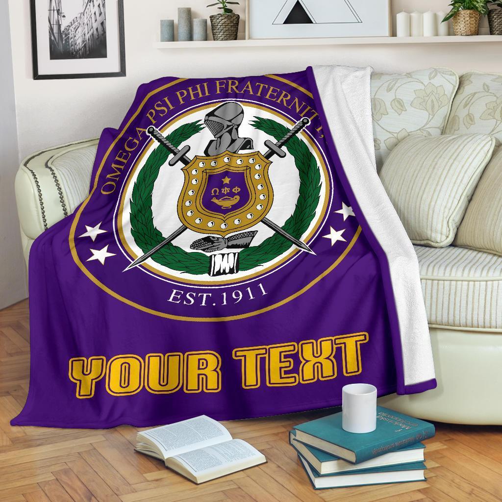 Greek Life Premium Blanket ?C Personalised Omega Psi Phi Premium Blanket Classic