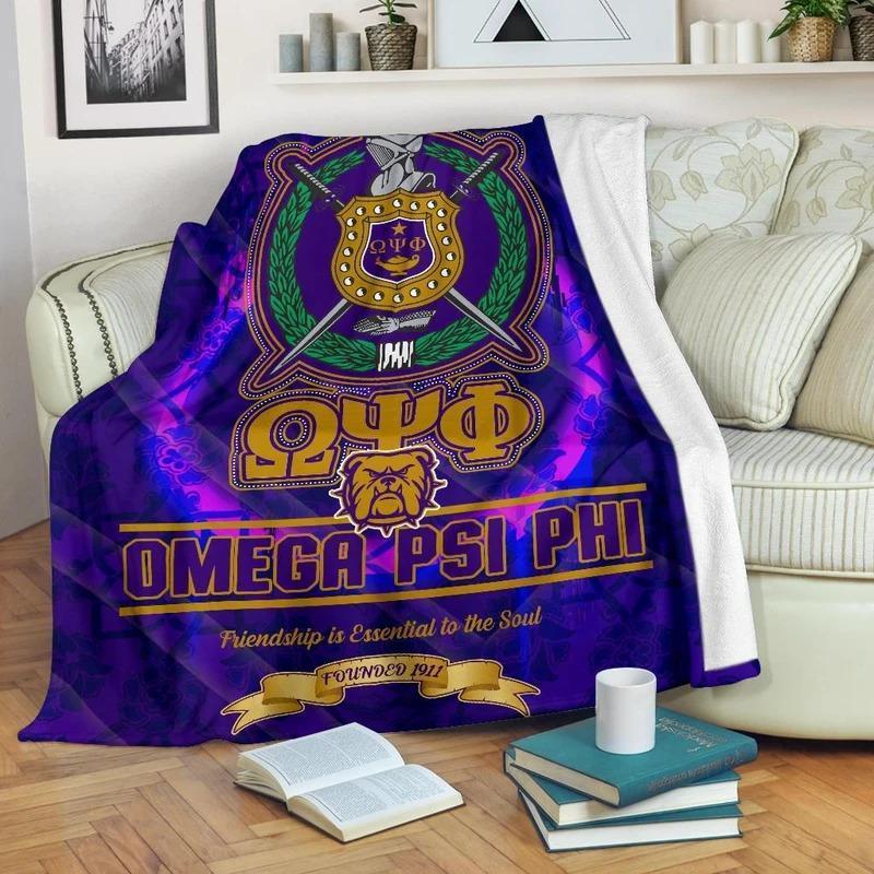 Greek Life Blanket ?C Mystery Omega Psi Phi Premium Blanket