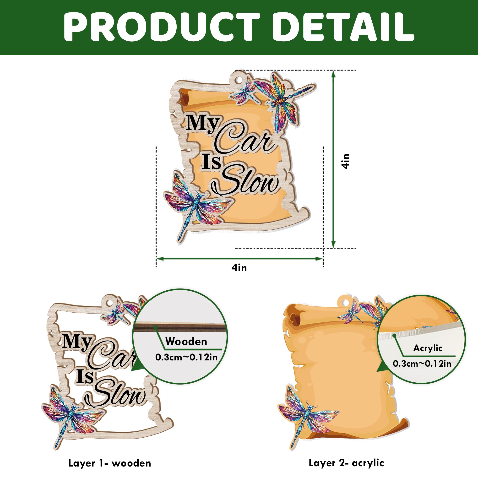 Personalized Dragonfly Suncatcher Ornament, Gift For Dragonfly Lovers Suncatcher, God Dragonfly Gift, Window Wall Hanging Home Decor, Car Hanging Interior Rearview - Image 7