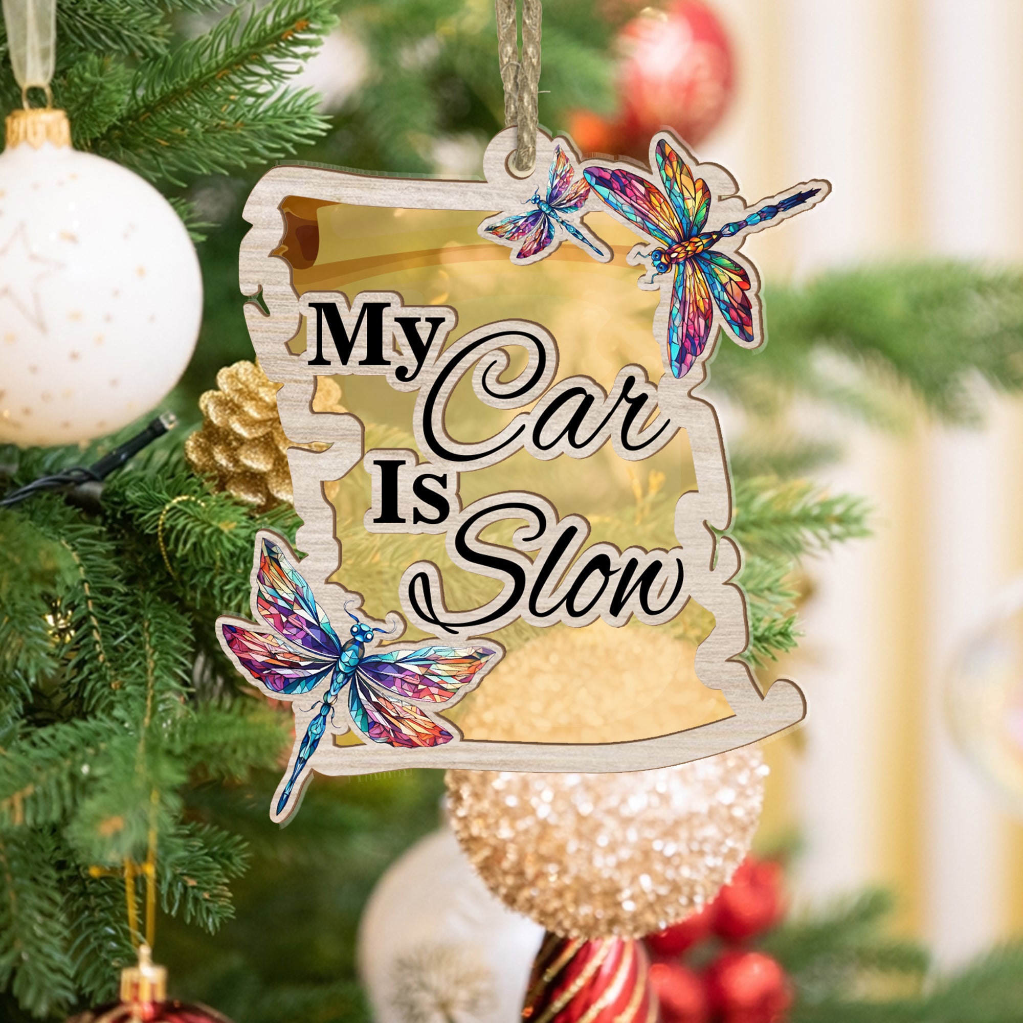 Personalized Dragonfly Suncatcher Ornament, Gift For Dragonfly Lovers Suncatcher, God Dragonfly Gift, Window Wall Hanging Home Decor, Car Hanging Interior Rearview